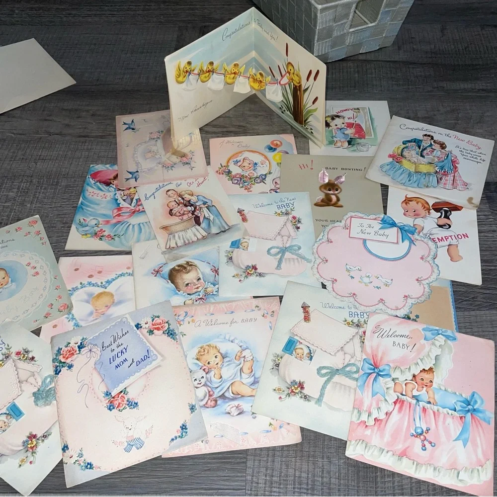 Vintage Greeting Cards Baby 40's & 50's Hallmark etc